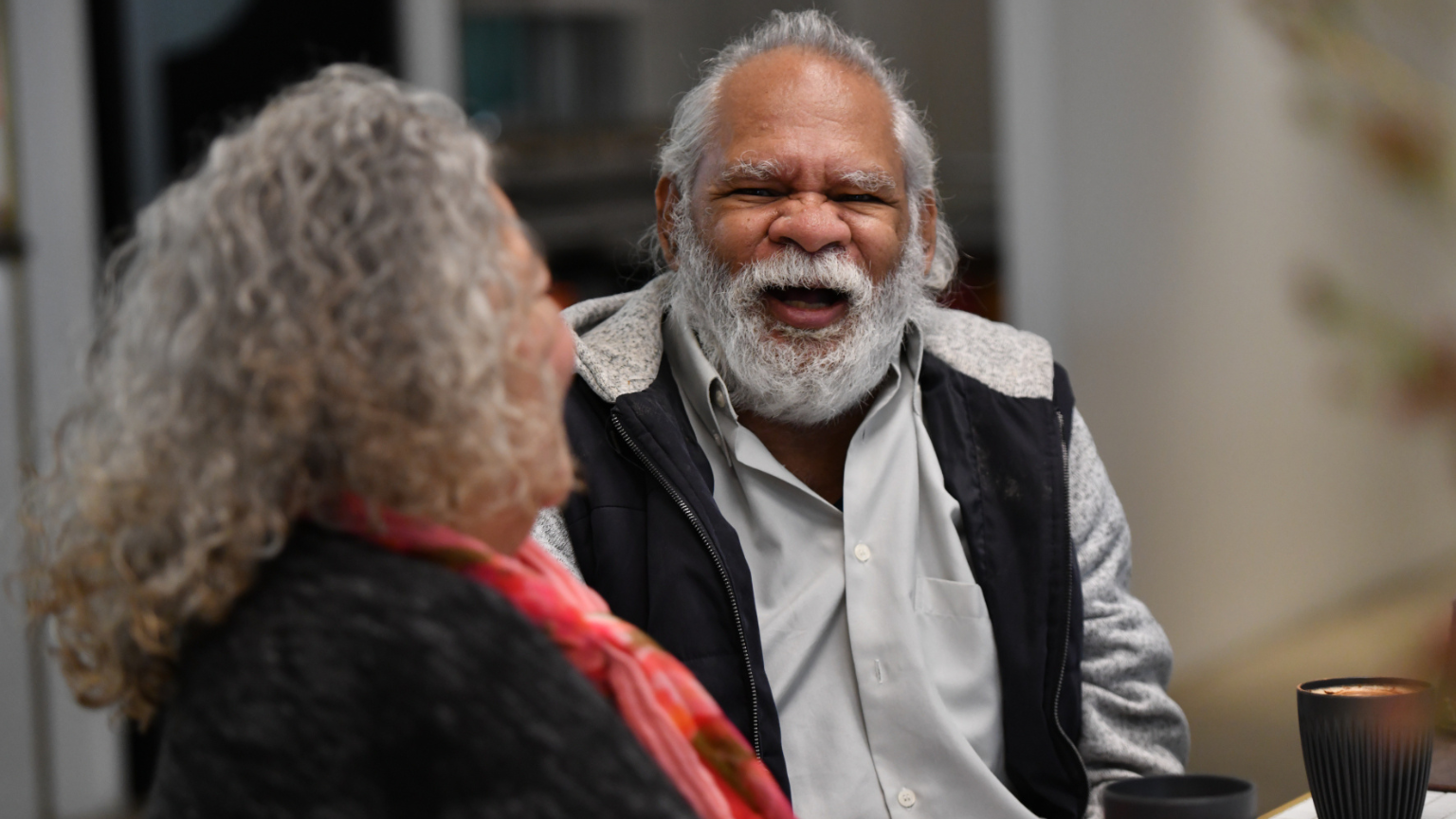 Health and Wellbeing Services for First Nations People Picture of a man and woman laughing